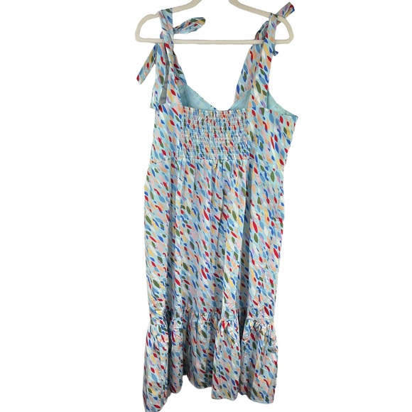 Eloquii Tie Shoulder Structured Dress Colorful size 18 NWT - Picture 3 of 14